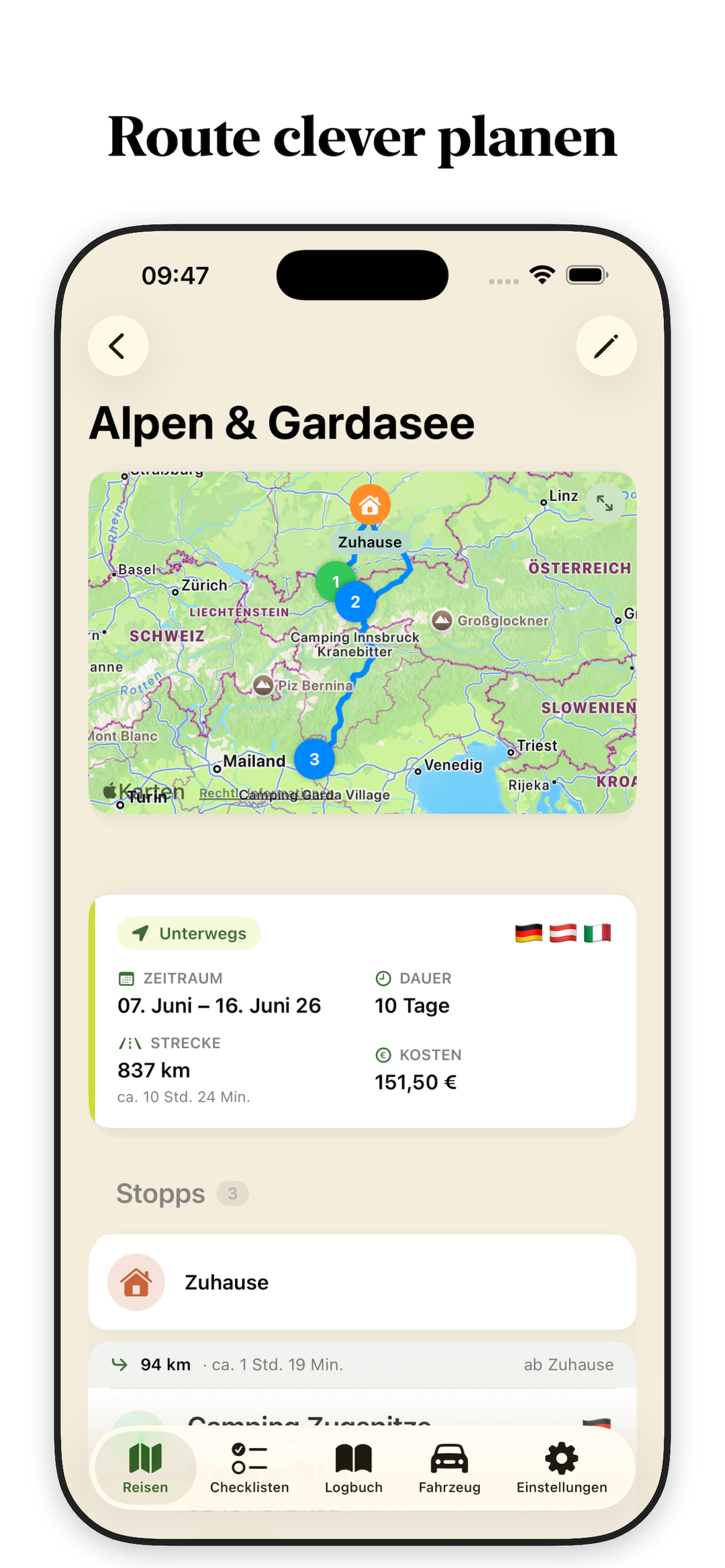 Route clever planen