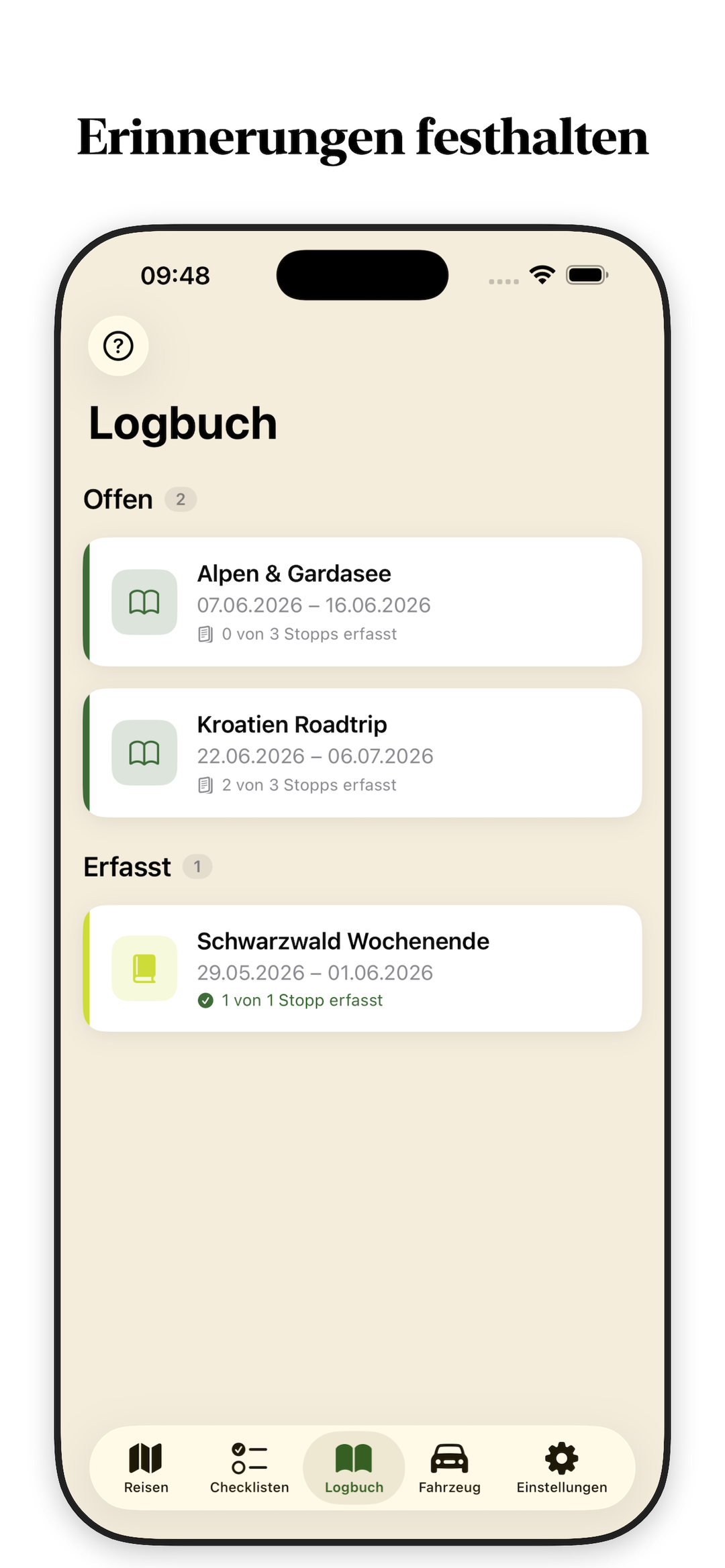 Erinnerungen festhalten