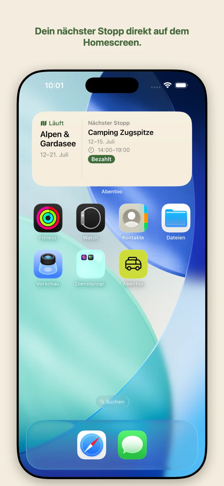 Widget griffbereit